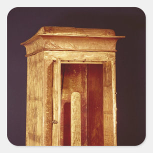 De gouden schrijn van Tutankhamun Nieuw Koninkrijk Vierkante Sticker