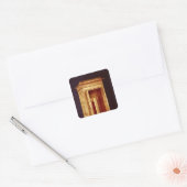 De gouden schrijn van Tutankhamun Nieuw Koninkrijk Vierkante Sticker (Envelop)