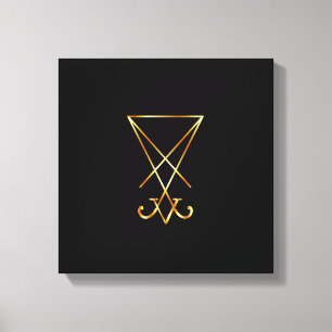 De gouden sigil van Lucifer Canvas Afdruk