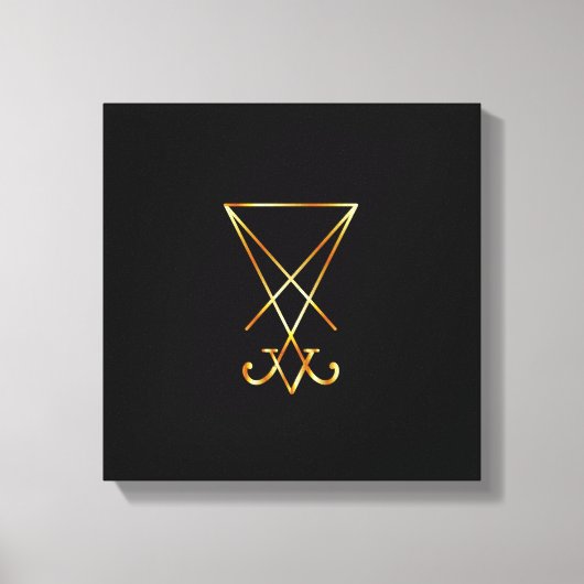 De gouden sigil van Lucifer Canvas Afdruk (Voorkant)