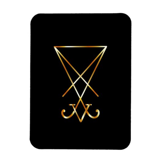 De gouden sigil van Lucifer Magneet (Verticaal)