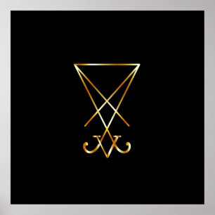 De gouden sigil van Lucifer Poster