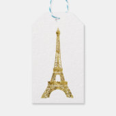 De gouden Toren van Eiffel Cadeaulabel (Achterkant)