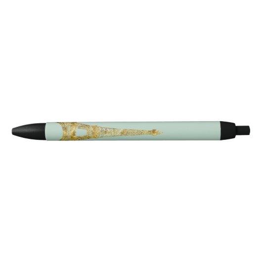 De gouden Toren van Glam Eiffel Zwarte Inkt Pen (Voorkant)