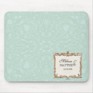 De Gouden Tulp van Faux van het Kant van Nouveau Muismat