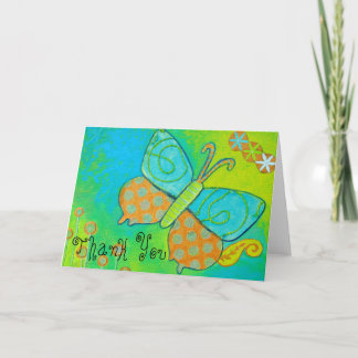 De gouden Vlinder dankt u Bedankkaart