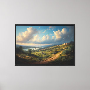 De Gouden Weg naar de Oude Vallei Canvas Afdruk