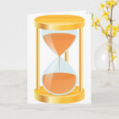 De gouden Wenskaarten van de Zandloper Kaart (Gele Bloem)