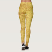 De gouden wereld van de moderne glimmende leggings (Achterkant)