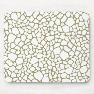 De gouden Witte Druk van de Giraf Muismat