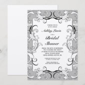 De gouden Zwarte Victoriaans Uitnodiging van het (Voorkant / Achterkant)