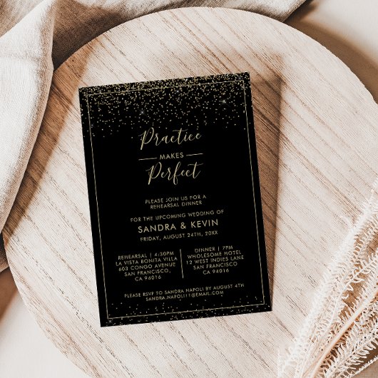 De goudpraktijk maakt een perfect repetitief diner kaart