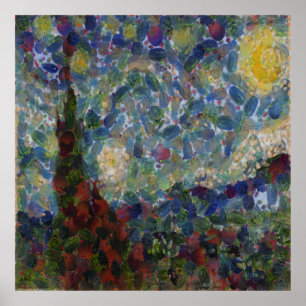 De Gourdy Night Starry Fine Art Spoof Poster