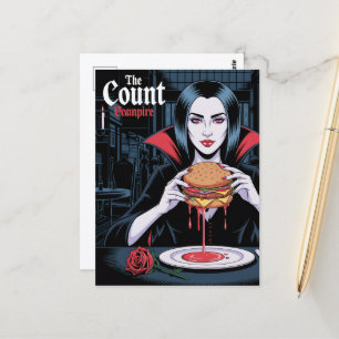 De Graaf Vampier Met een Cheeseburger Briefkaart