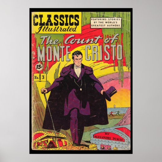 De graaf van Monte Cristo Alexandre Dumas Comic Bo Poster (Voorkant)