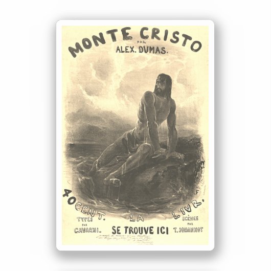 De graaf van Monte Cristo - Sticker (Voorkant)