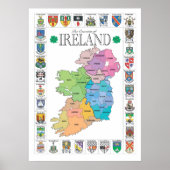De graafschappen van Ierland Poster (Voorkant)