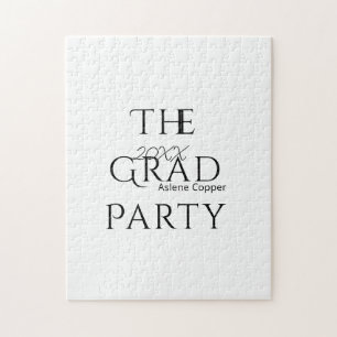 De grad feest naam 20XX vet letter gradsimple Legpuzzel