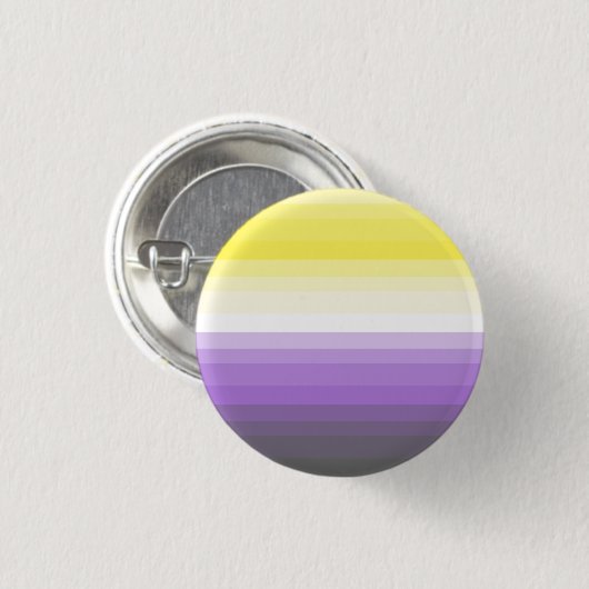 De gradiënt Nonbinary Pride Button van de Vlag (Voorkant /achterkant)