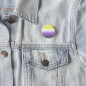 De gradiënt Nonbinary Pride Button van de Vlag (In situ)