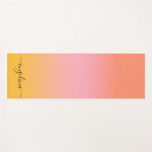 De Gradiënt Ombre Sinaasappel van het Monogram van Yogamat (Voorkant (horizontaal))