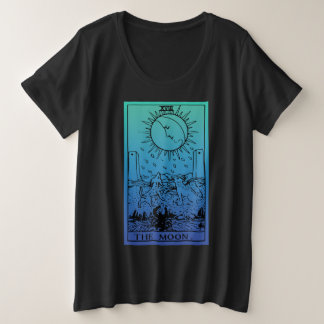 De gradiënt van de Kaart van de Moon Tarot plus Gr Grote Maat T-shirt