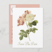 De grafische Rozen die de datum sparen Aankondigingskaart (Voorkant / Achterkant)