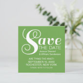 De grafische Typografie sparen de Datum nodigt, Gr Save The Date (Staand voorkant)