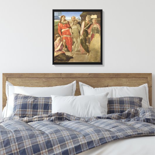 De graflegging door Michelangelo Canvas Afdruk (Insitu (Slaapkamer))