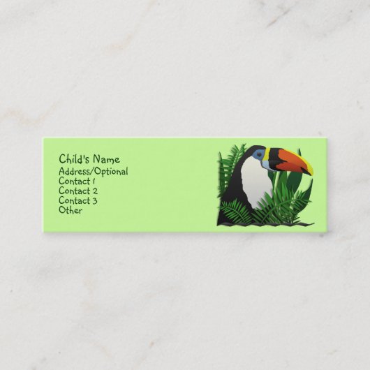 De Grand Toucan Contactkaartje (Voorkant)