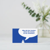 de grap van het lerarenlesplan (kleur klantgericht visitekaartje (Staand voorkant)
