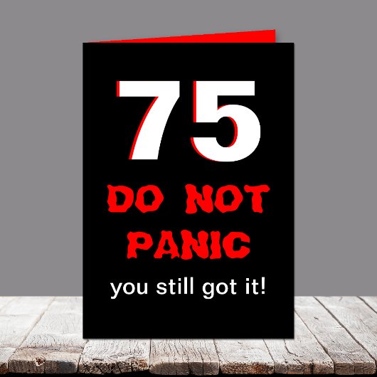 De grappige 75ste Kaart van de Verjaardag voor Man