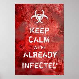 De grappige Apocalyps van de Zombie houdt Kalme Poster