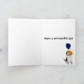 De grappige Ballon van de Holding van de Brak Kaart (Binnen)