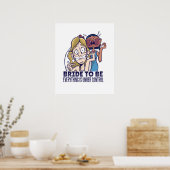 De grappige bride dat alles onder controle is poster (Keuken)
