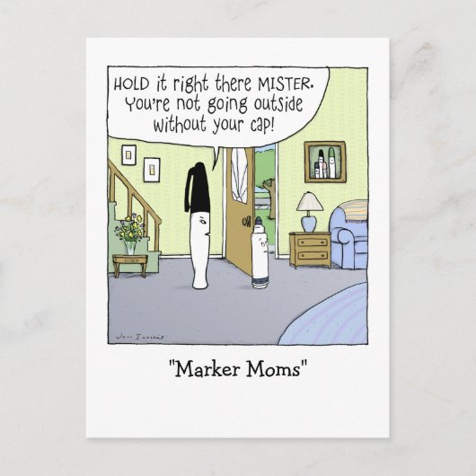 De Grappige Cartoon van de teller "van de Mamma's" Briefkaart (Voorkant)