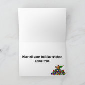 De grappige Dam van Kerstmis van de Bever met Feestdagen Kaart (Binnen)