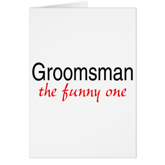 De grappige ene (Groomsman) (Voorkant)