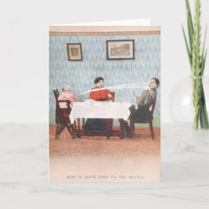 De grappige Fles Vintage Vaderdag van Seltzer van Kaart