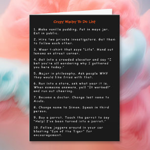 De grappige Gekke Wacky Streken van het Nieuwjaar Kaart