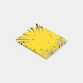 De grappige Gele Zonnestraal van de Stijl met Rode Post-it® Notes (Schuin)