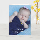 De grappige Gelukkige Kaart van de Verjaardag (Gele Bloem)