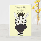 De grappige gestreepte kaart van de cartoon gele (Gele Bloem)