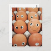 De grappige Gezichten van het Ei - de Druk van het Briefkaart (Voorkant / Achterkant)