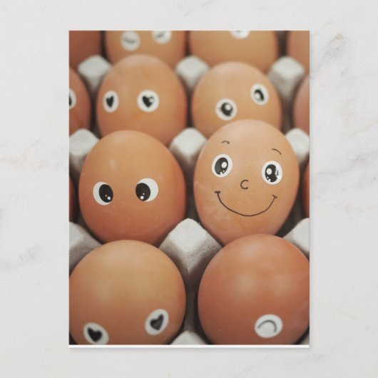 De grappige Gezichten van het Ei - de Druk van het Briefkaart (Voorkant)