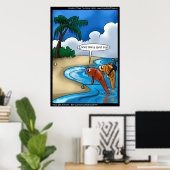 De Grappige Golfvis Poster Prints (Thuiskantoor)