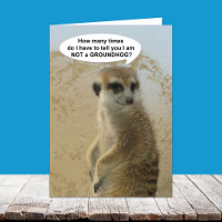 De grappige Kaart van de Dag van Meerkat Groundhog