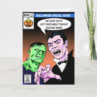De grappige Kaart van de Groeten van Halloween van