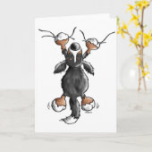 De grappige Kaart van de Hond van de Berg Bernese (Gele Bloem)