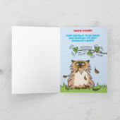 De grappige Kaart van de Verjaardag van de Kat (Binnen)